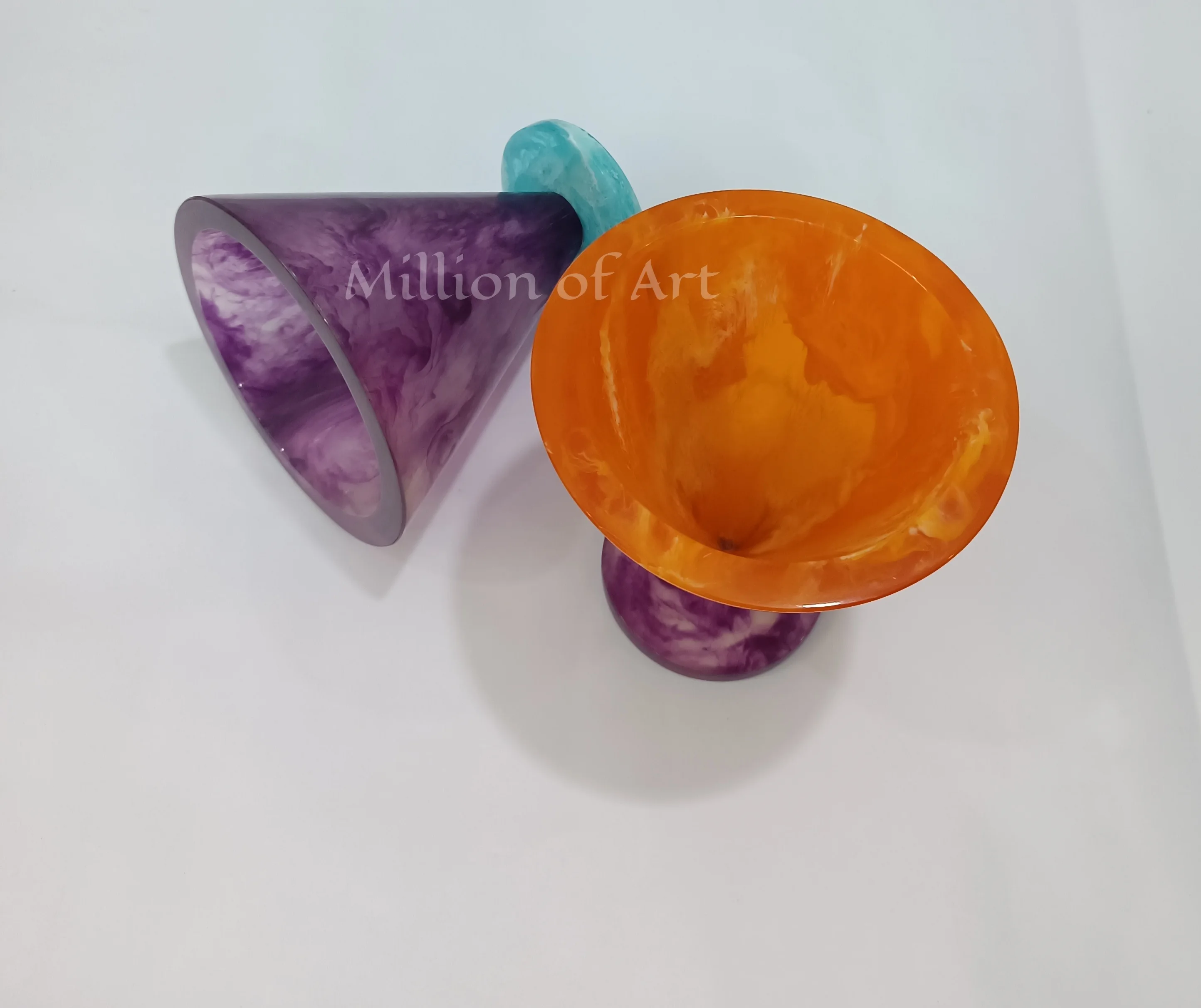 Newly Design Resin Flower Vase with Handmade Manufacturer Flower Vase Pot Hot Tableware Decorate With New Color And Design