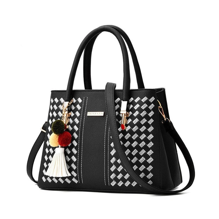 #ZB023 Free Tariff Myanmar factory OEM ODM Europe Elegance simple casual ladies shopper tote bag pu leather handbag for women