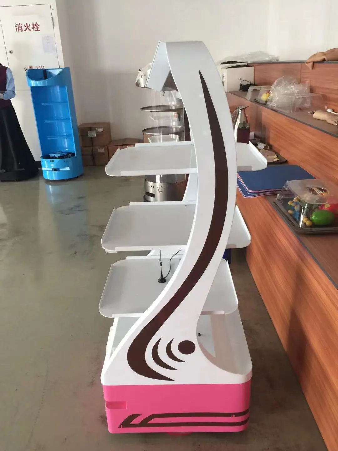 
Warehouse UGV car/university school library Exhibition Service delivery Robot/automatic rc robot AGV conveyor 