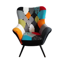 Оптовая продажа комнатный винтажный стул одиночная мебель роскошный лоскутный