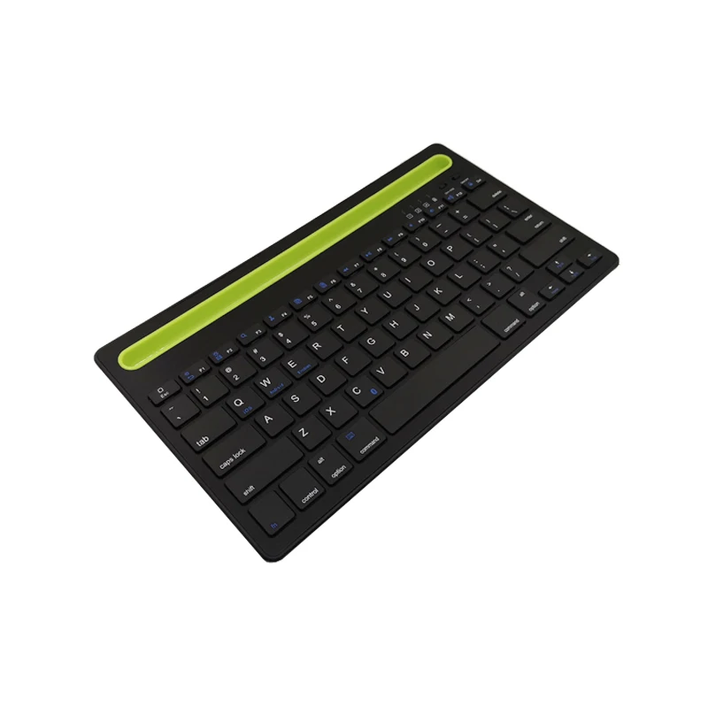 Ultra-thin BT Wireless Keyboard For Smart Mobile Tablet Laptop Rechargeable Keypad Universal Keyboard Built-in Stand Slot