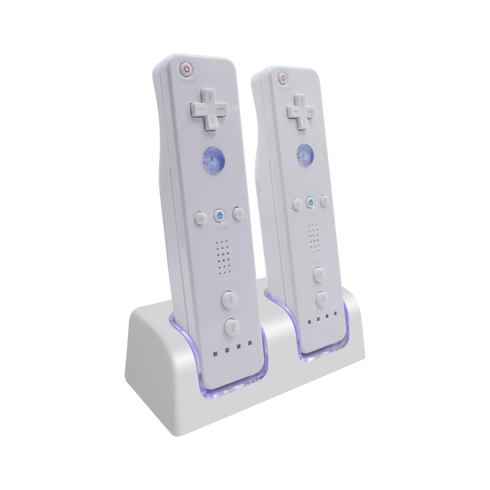For Nintend Wii Controller Charging Dock With 2 Rechargeable Battery TYPE C For Wii Gamepad Battery Dual Charger