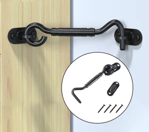 Carbon Steel Interior Sliding Barn Door Hardware with Slide Bolt Latch Lock Wooden Doors Home Hotel Office Window Accessories