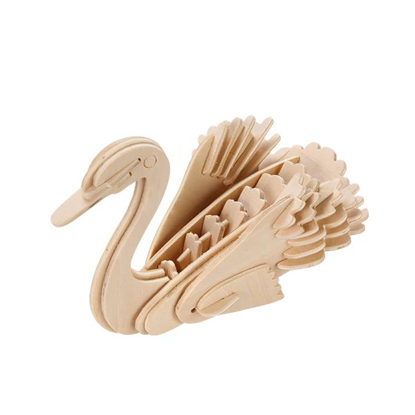 OEM ODM Factory Directly Supply Lovely Toy Wild Zoo animal swan Custom animal DIY painting toy Swan STEM class best supplies