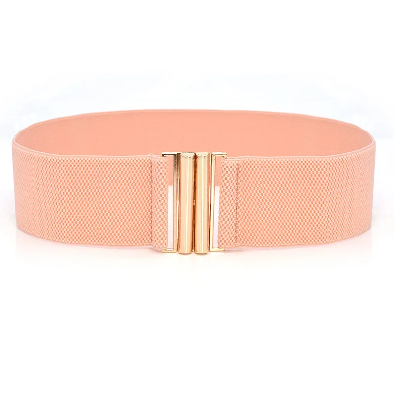 Women Elastic Belt Women Band Wide Belts Down Coat Waist Belt Female Buckle Waistband Corset Decoration Accessories