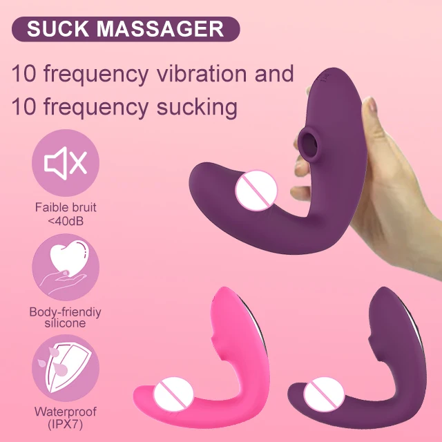 Amazon Adult Suction Vibrator Sucking Adult Strap Dildo Vibrator Sex Toys For Women Suck Massage