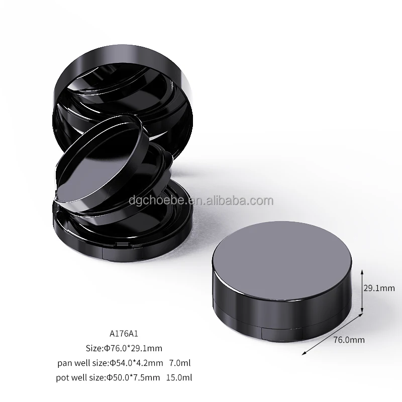Cosmetic jar Empty Compact Powder Case Recyclable Face Powder Air Cushion BB CC Cream Packaging Stamping Embossing