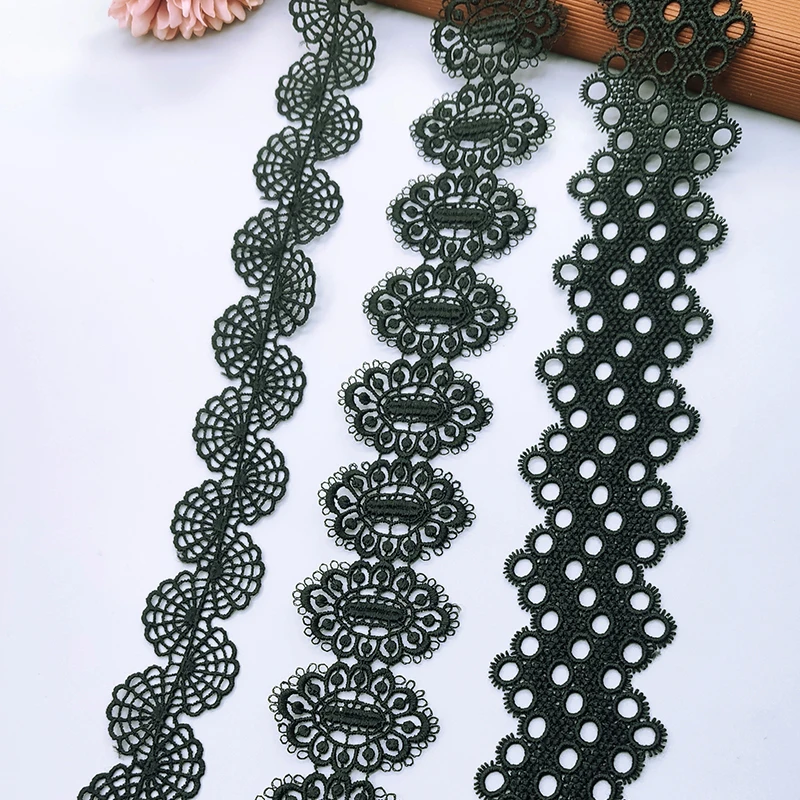 black and white lines round holes arranged sewing trim elastic lace  bra clothing accessories