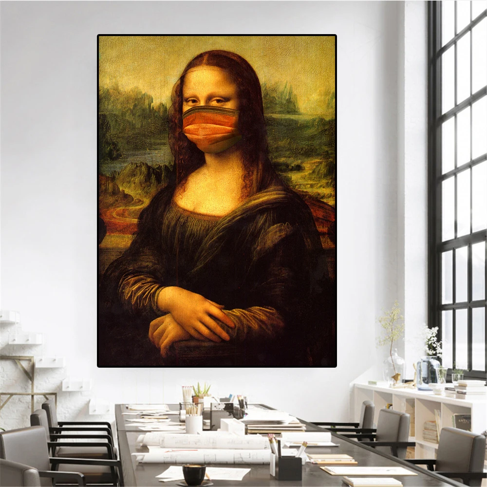 Classical Mona Lisa Artworks Pictures Luxury Decoration for Home Living Room Bedroom Posters Prints Tableau Canvas Paintings