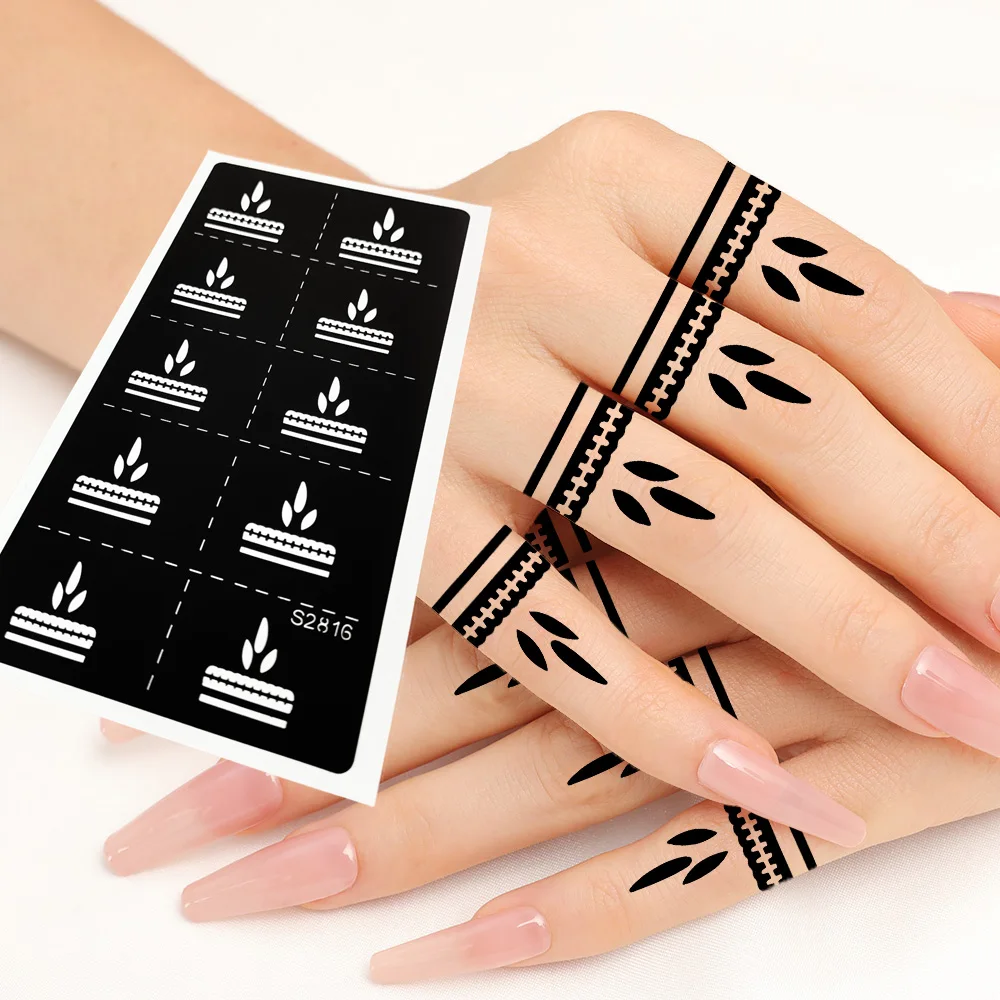 Moon Tattoo Stencil Color Painting Printing Tattoo Sticker Hand Back And Finger Graffiti Human Body Art Sticker Tattoo Template