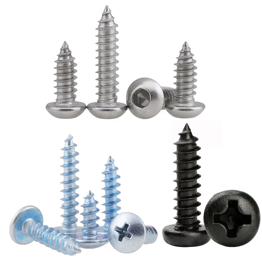 wholesale screws M3 m5 m4 x7mm button head Metal torx 316 stainless steel cross pan head thread bolt self tapping screw