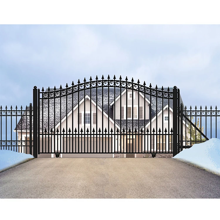 House villa latest arch steel main gates door designs photos catalogue modern beautiful iron pipe grill gate design
