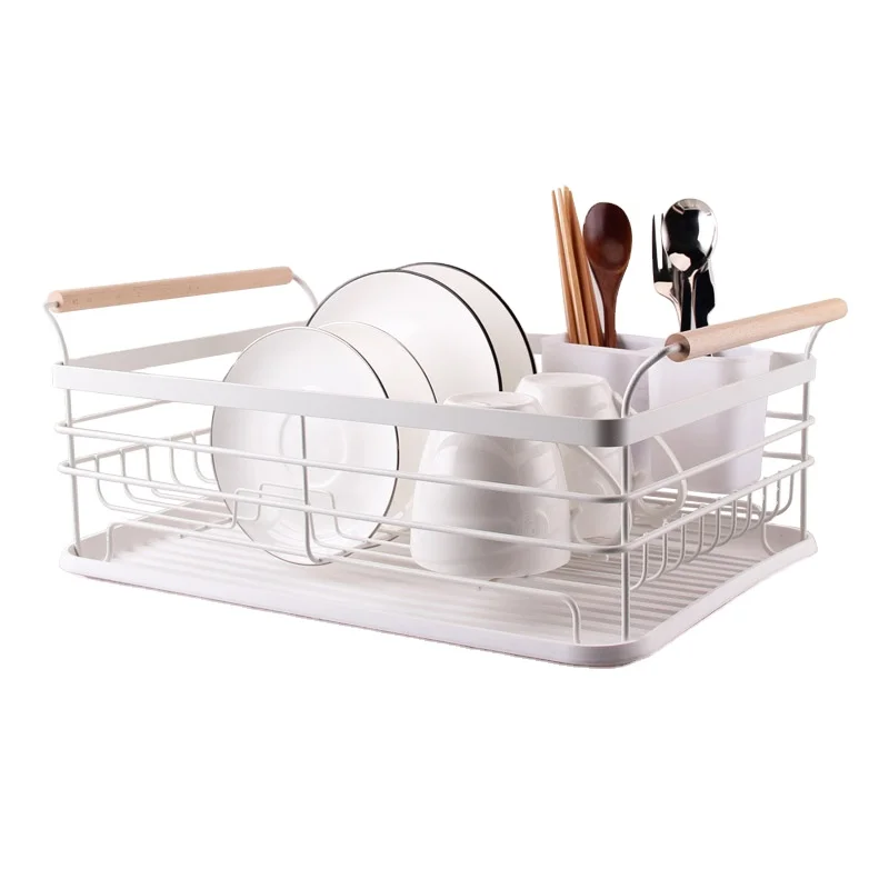 2021 New Design Kitchen Metal Plate Decorative Double Dish Rack