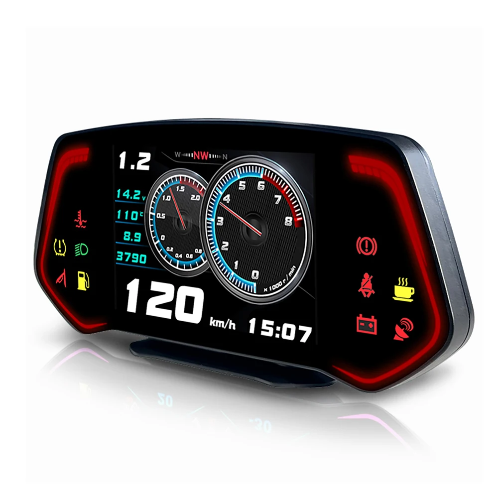 New Generation hud obd2 display TAC02 GPS Car Head Up Display Water&Oil temp Turbo RPM Gauge Auto Meter