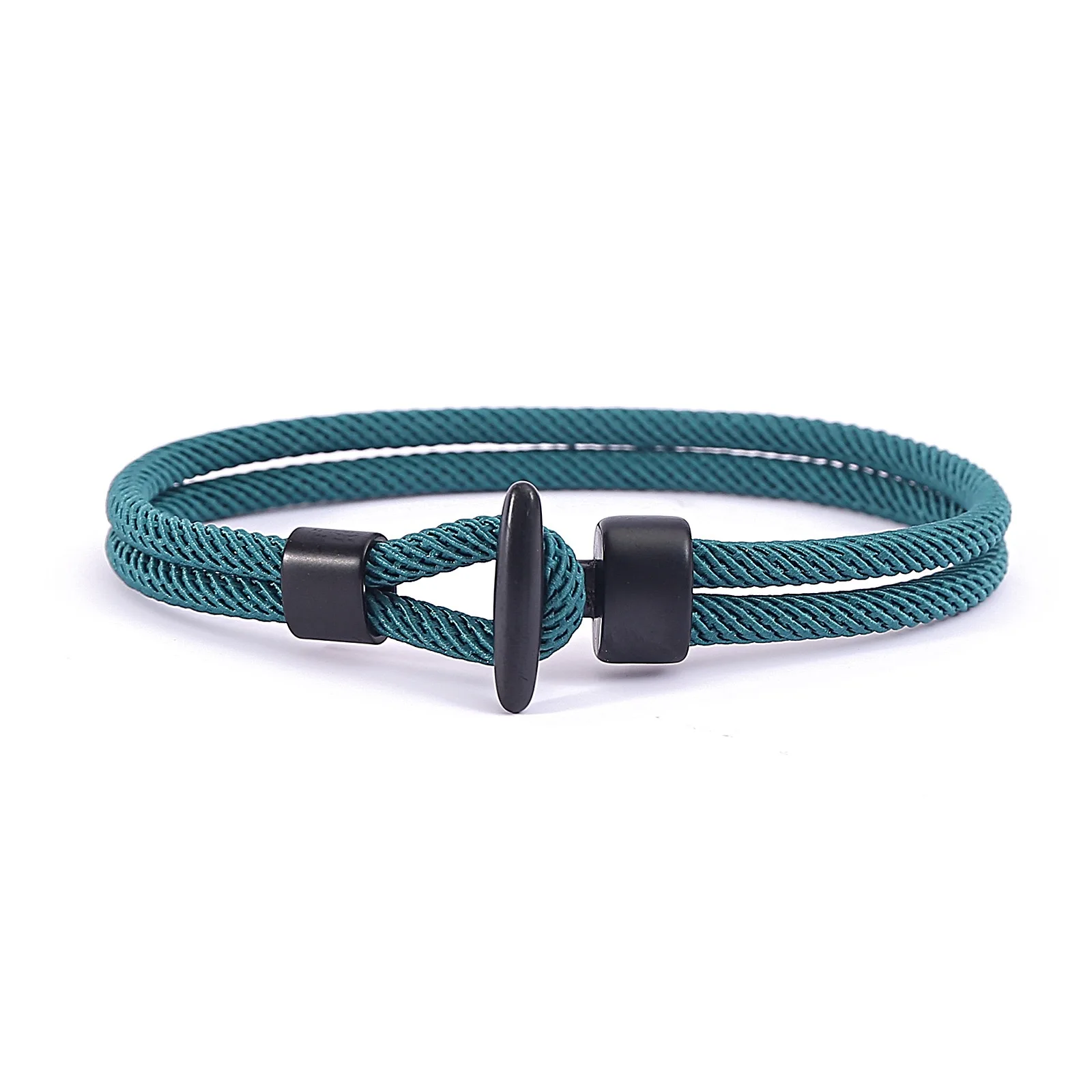 Navy Style Trendy Hand Woven Anchor Braided Nylon Rope Bracelets For Surfer Men Gift For Anniversary