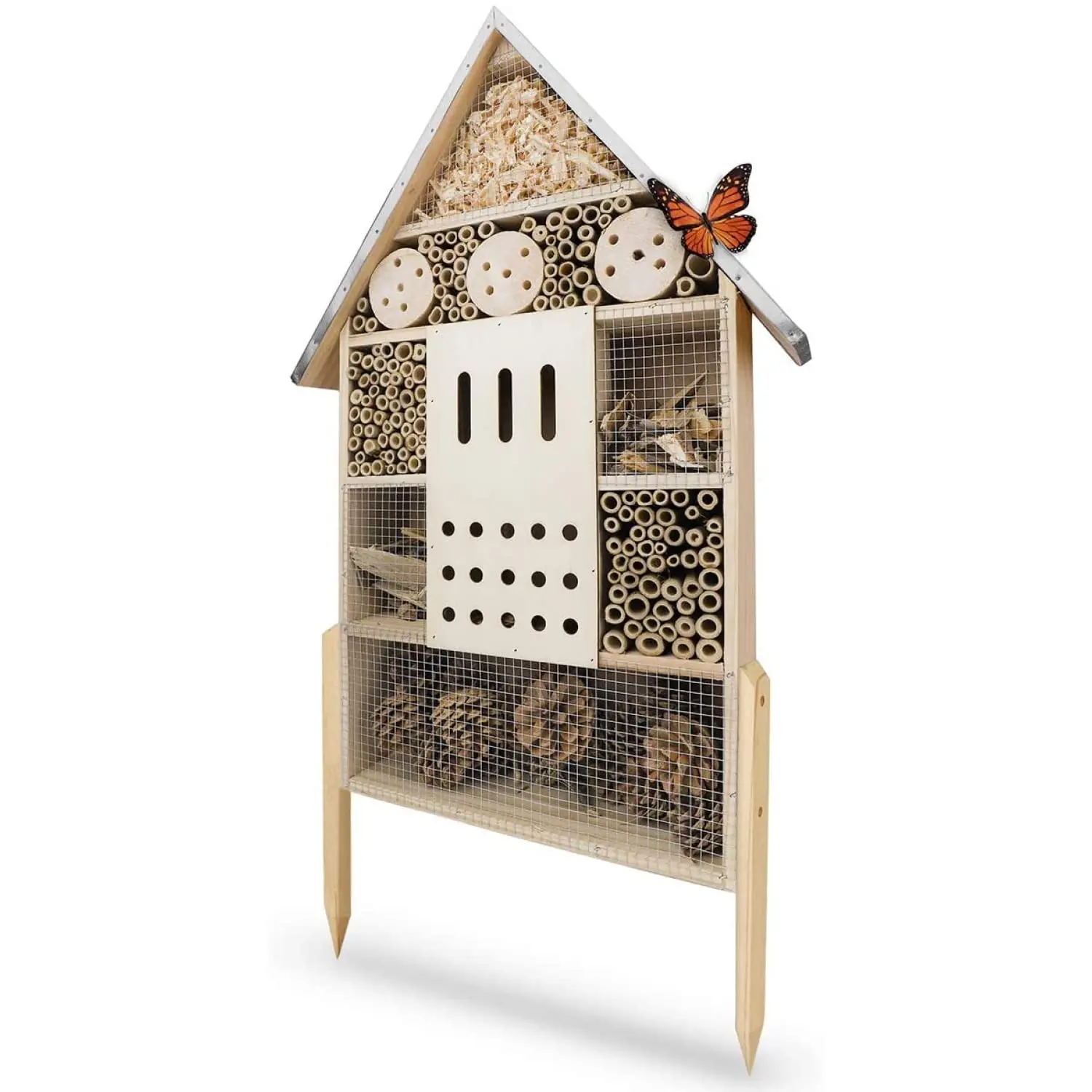 Wood Insect House Bee Nest Flying Insect House Honeycomb Butterfly Natural Wooden Insect House, Insect Hotel, Bee House For Hang