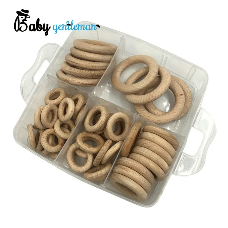 2023 Top sale baby wooden crochet teether rings with low price Z08158K