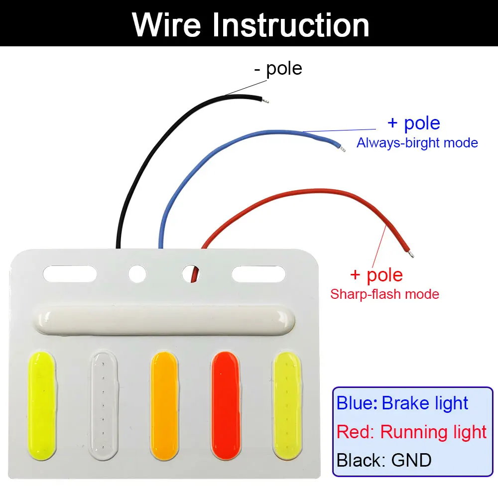 COB Truck Flashing Light 12V LED COB Lamp for Trucks Brake Strobe Lamp Warning Signal Lighting Waterproof Lorry Lighting Bulbs