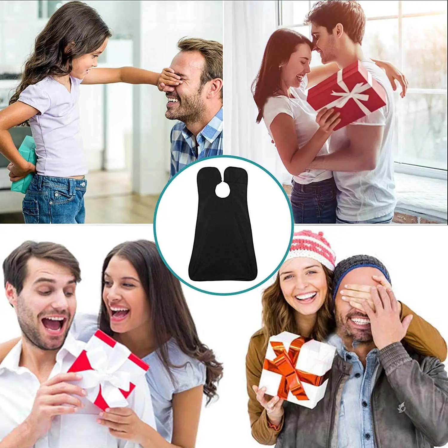 Beard Bib Beard Apron,Waterproof Beard Apron Cape for Trimming,with 4 Suction Cups Best Gift for Boyfriend/Husband/Fathers day