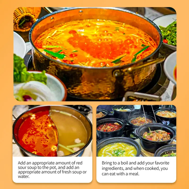 Red Sour Soup Fish Fatty Beef Seasoning Pickled Chinese Cabbage Fish Clear Soup Guizhou Authentic Hot Pot Seasoning