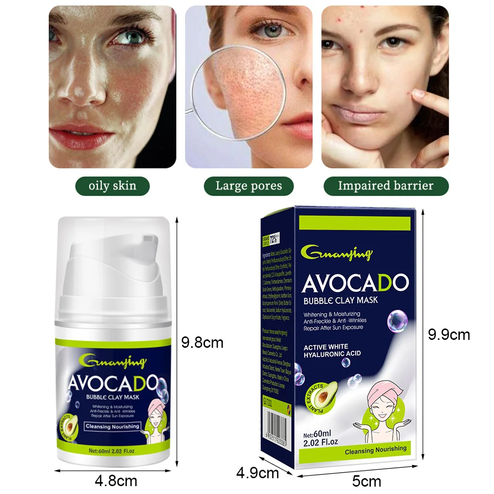 Factory Wholesale Sheet Organic Face Skin Whitening Carbonated Bubble Clay Mask