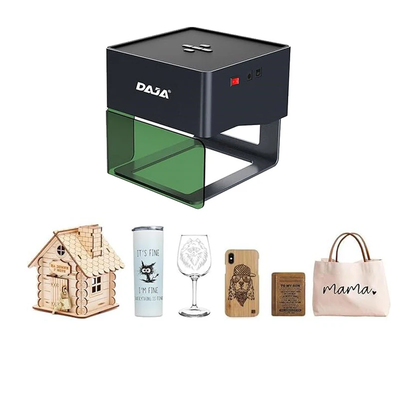 DAJA DJ6 Mini Portable Blue-Tooth Connection  Apple Alcantara Fabric  T Shirt Laser Engraving Machine