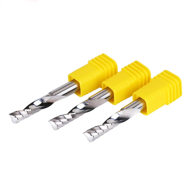 DouRuy cnc carbide one flute spiral milling cutter router bit for acrylic 1 flute carbide end mill Carving Carbide Router Bits
