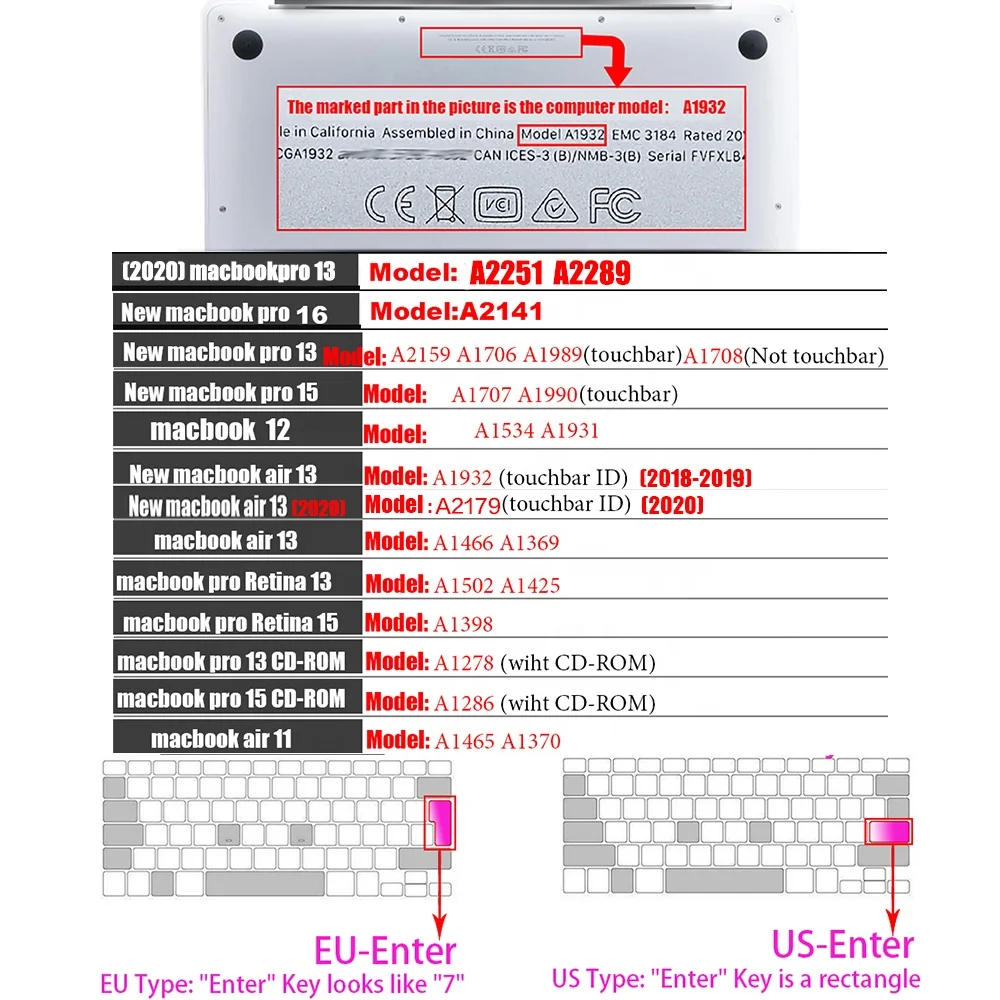 Чехол для клавиатуры ноутбука macbook Air 13 2020 защитная пленка нового Air13.3 A2179 силиконовый чехол русский испанский