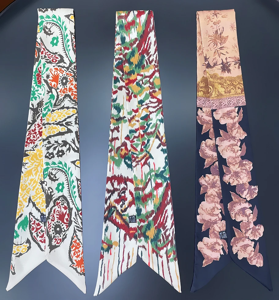 Женский небольшой шарф с абстрактным принтом сумка ручкой лента для волос Оптовая продажа