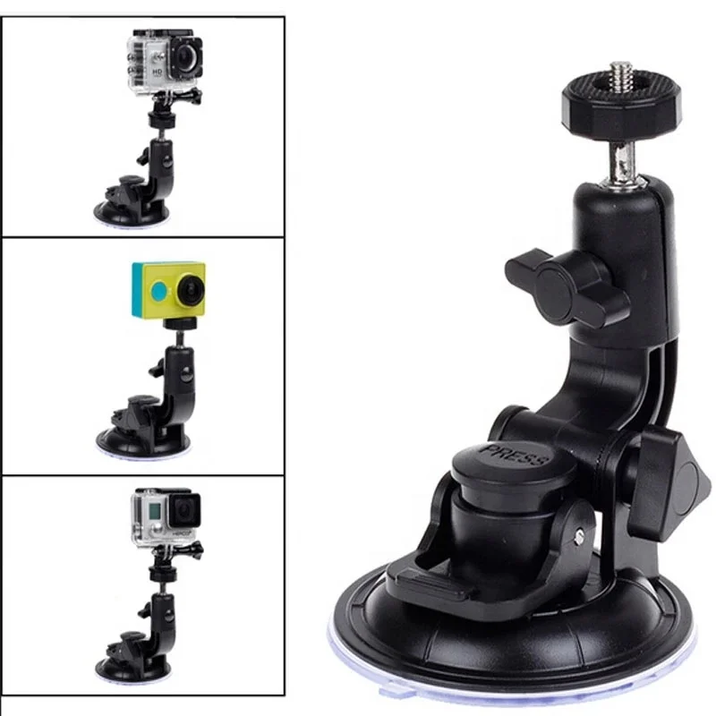 Junnx Universal 9CM Multi-Purpose Suction Cup Car camera Holder Adapter Mount with Screw for DJI Gopro Hero 10 9 8 7 6 5 4