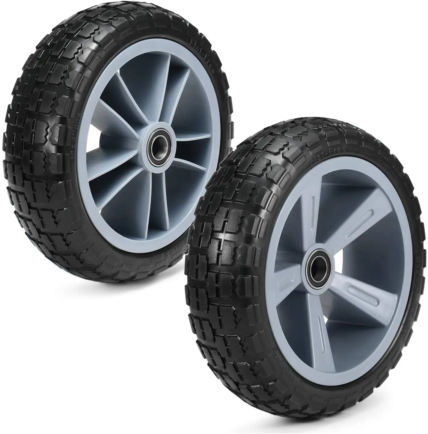 8x3 in Flat Free Tire Wheel Plastic wheel hub 10x3.50-6 kayak trolley wheel