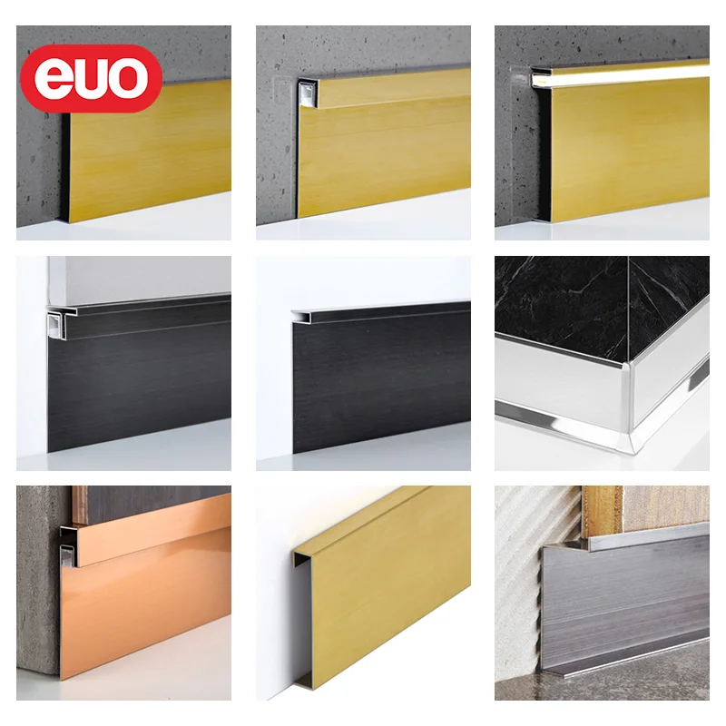 euo Wholesale Custom Floor Skirting Board stainless baseboard For House Decoration