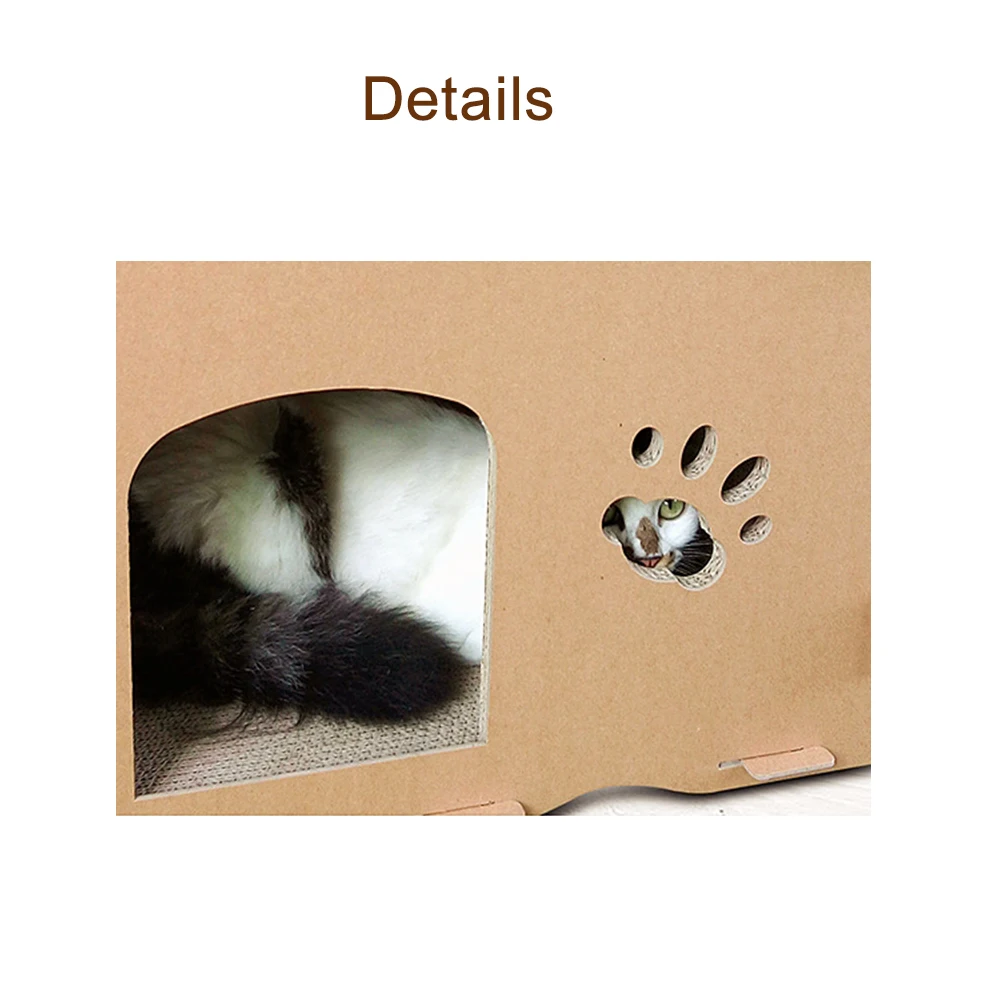 Deku Pet Cat Furniture protector Corrugated Cat Scratcher Cardboard Tower Cat house with Scratching Boards