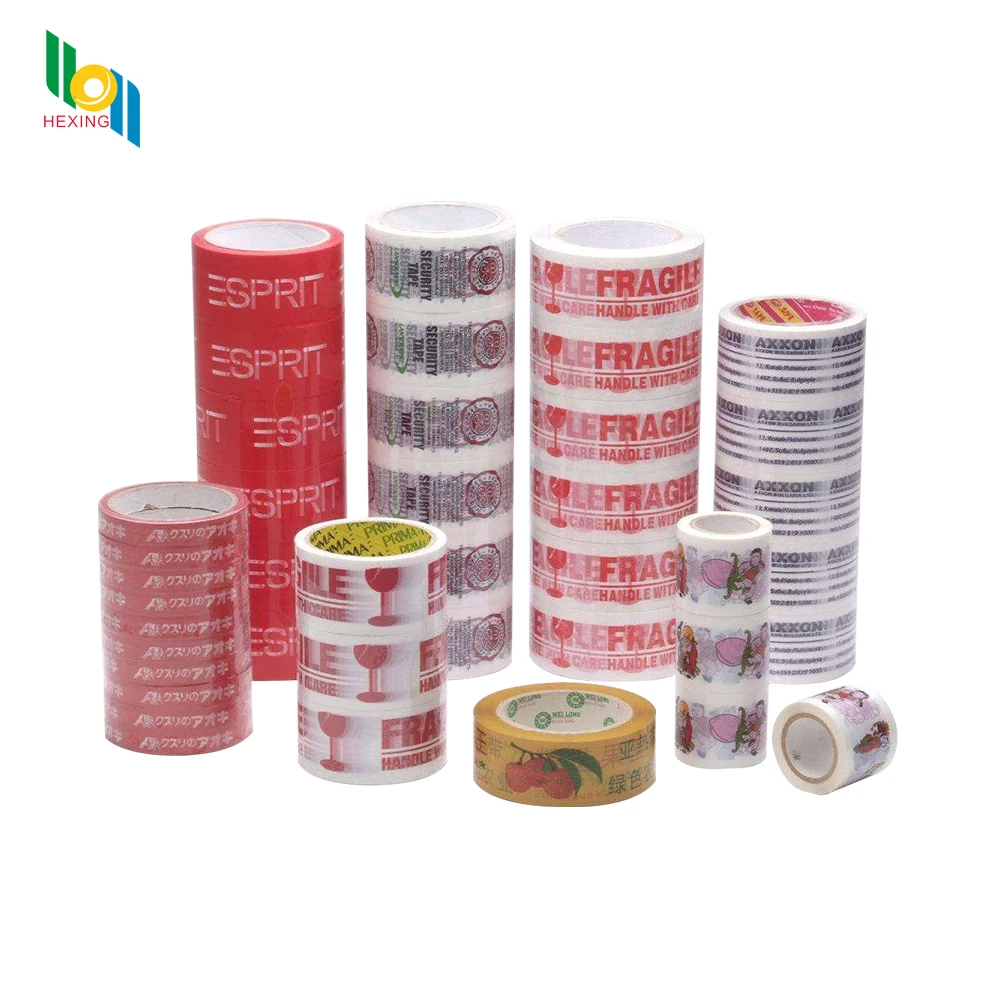 custom Printed tape Strong China opp adhesive custom logo Printed Design Bopp Color Adhesive packing Tape