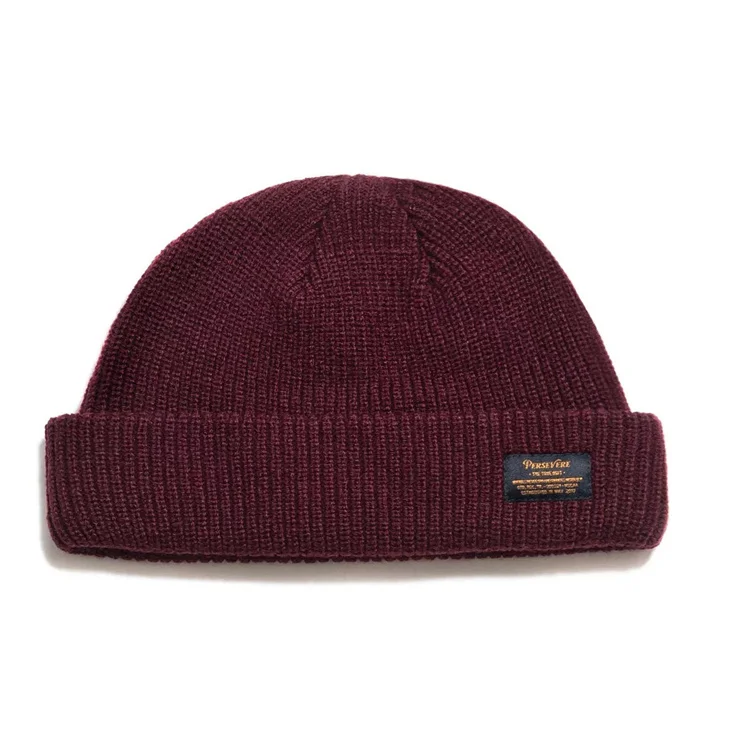 China fisherman beanie navy rolled up edge ribbed fisherman beanie skull watch cap fisherman beanie