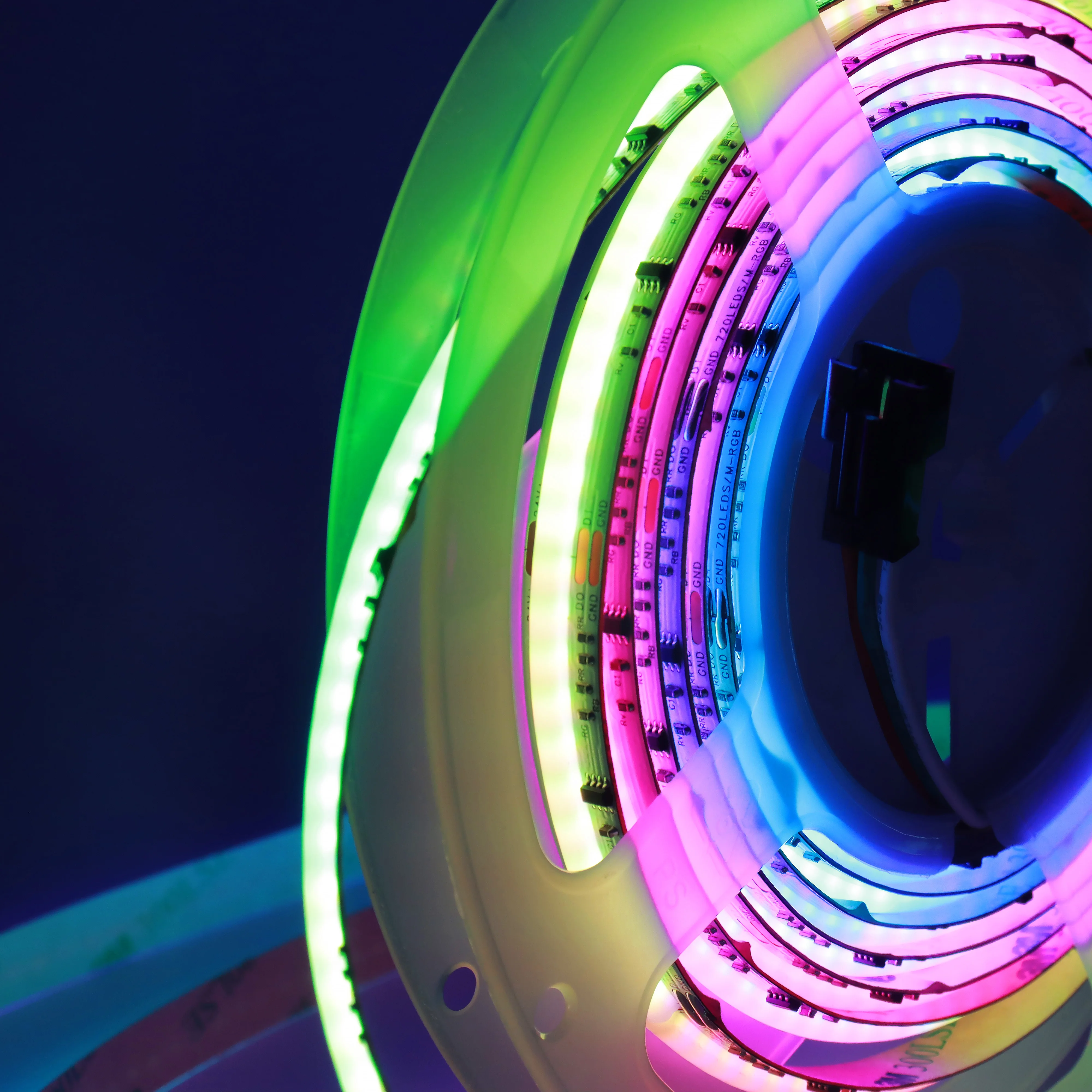 High Quality Pcb 10mm 12v Rgb WW Rgbw Rgbic Ws2812 Cob Individually Addressable Led Strip Light IP20 Cob Strip light