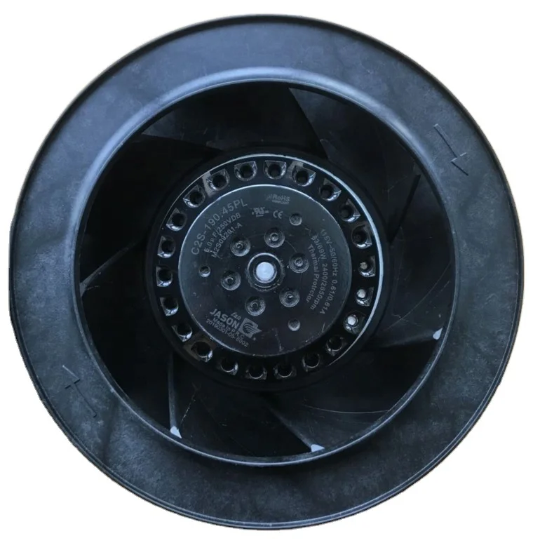 110V 115V 190mm diameter 70mm height 360CFM backward curved centrifugal fan FJC2S-190.45A for duct and kitchen