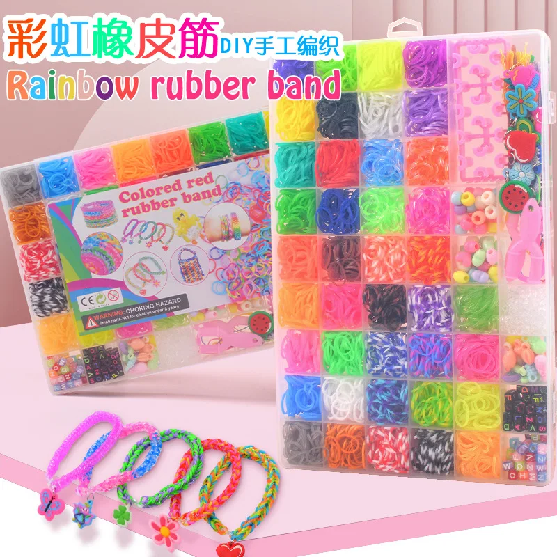 DIY Handmade Gift Colorful Rubber Bands Loom Kit DIY Rubber Band Bracelet Making Kit DIY Handmade Gift Colorful Rubber Bands