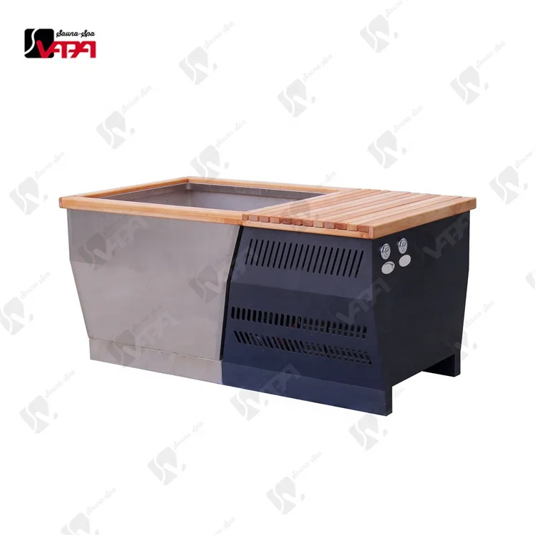 Vapasauna direct manufacturer dry sauna companion cold water tub terracotta with pump and chiller