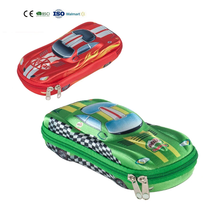 Пенал двухслойный для мальчиков, коробка для карандашей в форме машины для школы, низкая цена