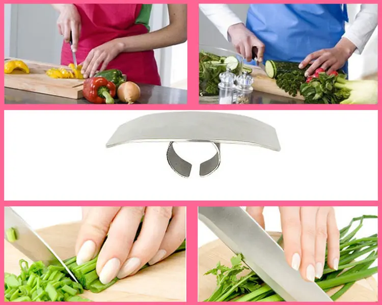 Stainless Steel Finger Guard Hand Protector Knife Cut Tool for Kitchen Fruit & Vegetable Tools Accessories