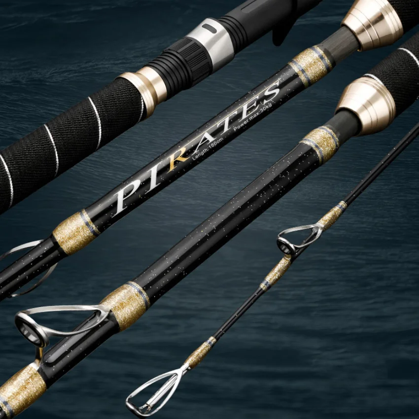 RISING High Quality 1.65m 1.8m 1.95m 2.1m Fiberglass MH Fast Offshore H Power Cana De Pescar Boat Sea Heavy Jigging Rods