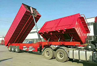 High Quality Tri Axle 60 Ton Hydraulic Dump Trailer Side Tipping Dump Semi-Trailer