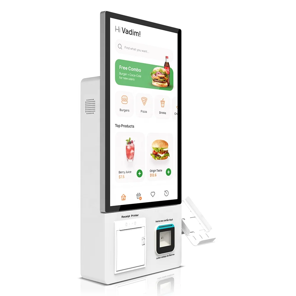 Customized Waterproof Outdoor indo payment kiosk 21.5 inches automatic ticketing machine touch Screen