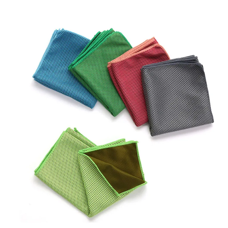 custom logo sublimated printed evaporative instant cool sports travel gym beach stay cool microfiber cooling towel