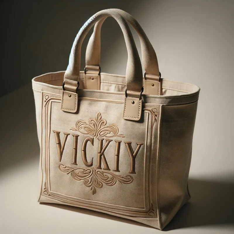 Factory Wholesale Luxury Customize Embroidery High Quality Canvas Tote Bag With Pocket