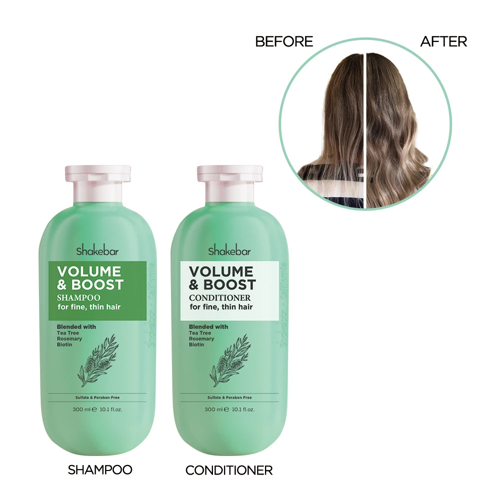 Shakebar Tea Tree Oil Shampoo And Conditioner Set Natural Herbal Organic Anti Dandruff Tea Tree Mint Shampoo for Thinning Hair