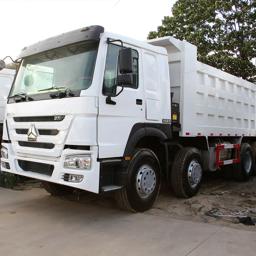 Second Hand Used Howo Sinotruck Dump Truck 60 Ton Tipper 8x4 12 Wheels Left Hand Drive For Africa Markets