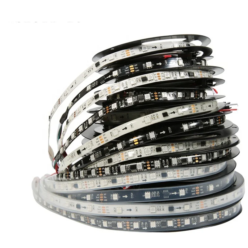 DC12V WS2812B WS2811 Led pixel Strip 60/90/144leds/m Programmable Individually Addressable Smart RGB Full Color led light strips