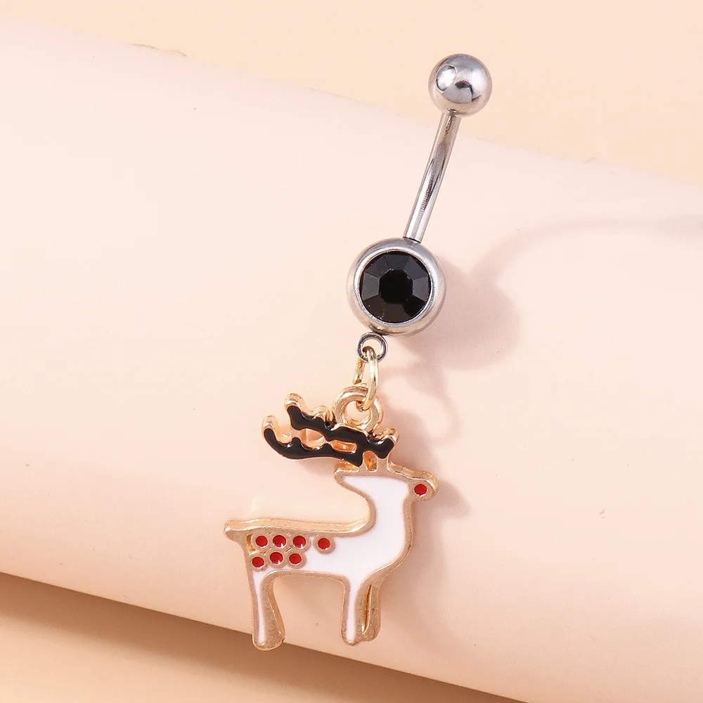 Yiwu DAICY christmas Jewelry women Santa Claus christmas Belly Button rings unique holiday gift Navel Rings